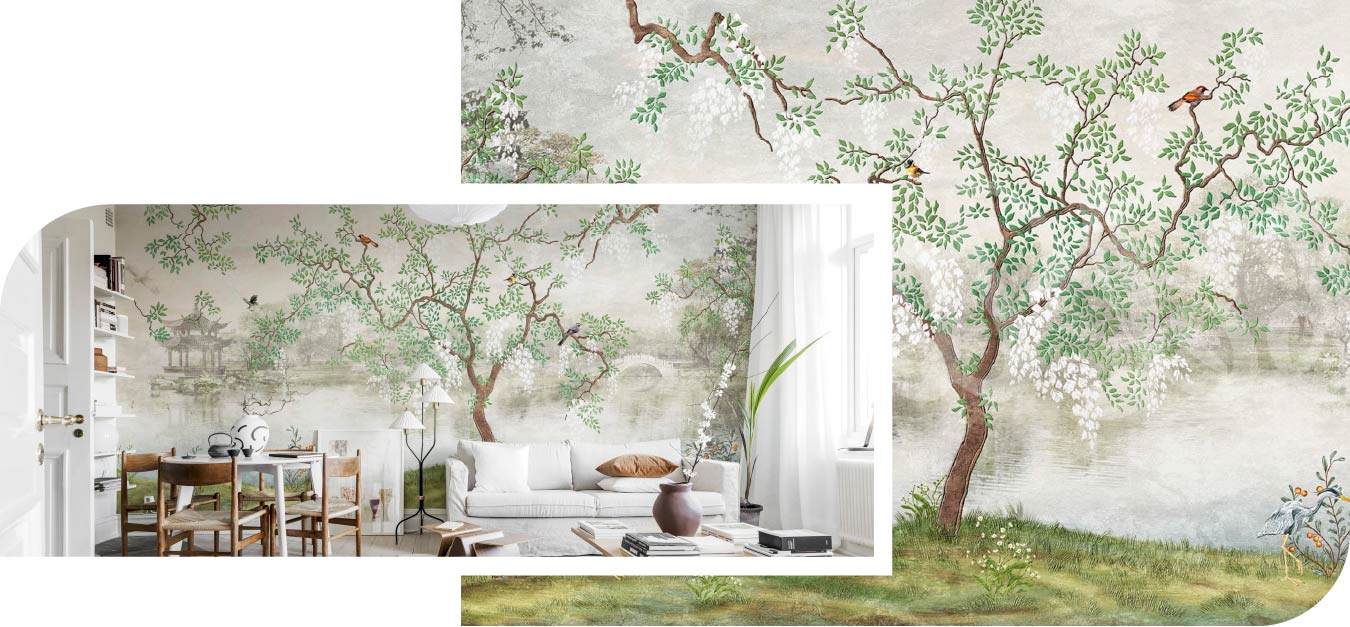 Oriental and Chinoiserie Wallpaper by Rebel Walls, Fantasy Tree